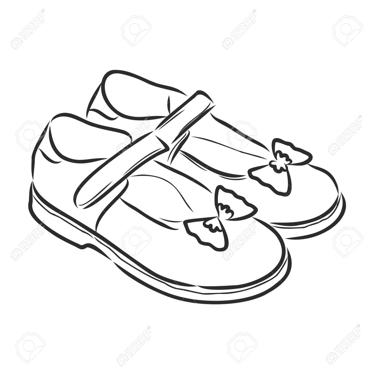 kids shoes vector