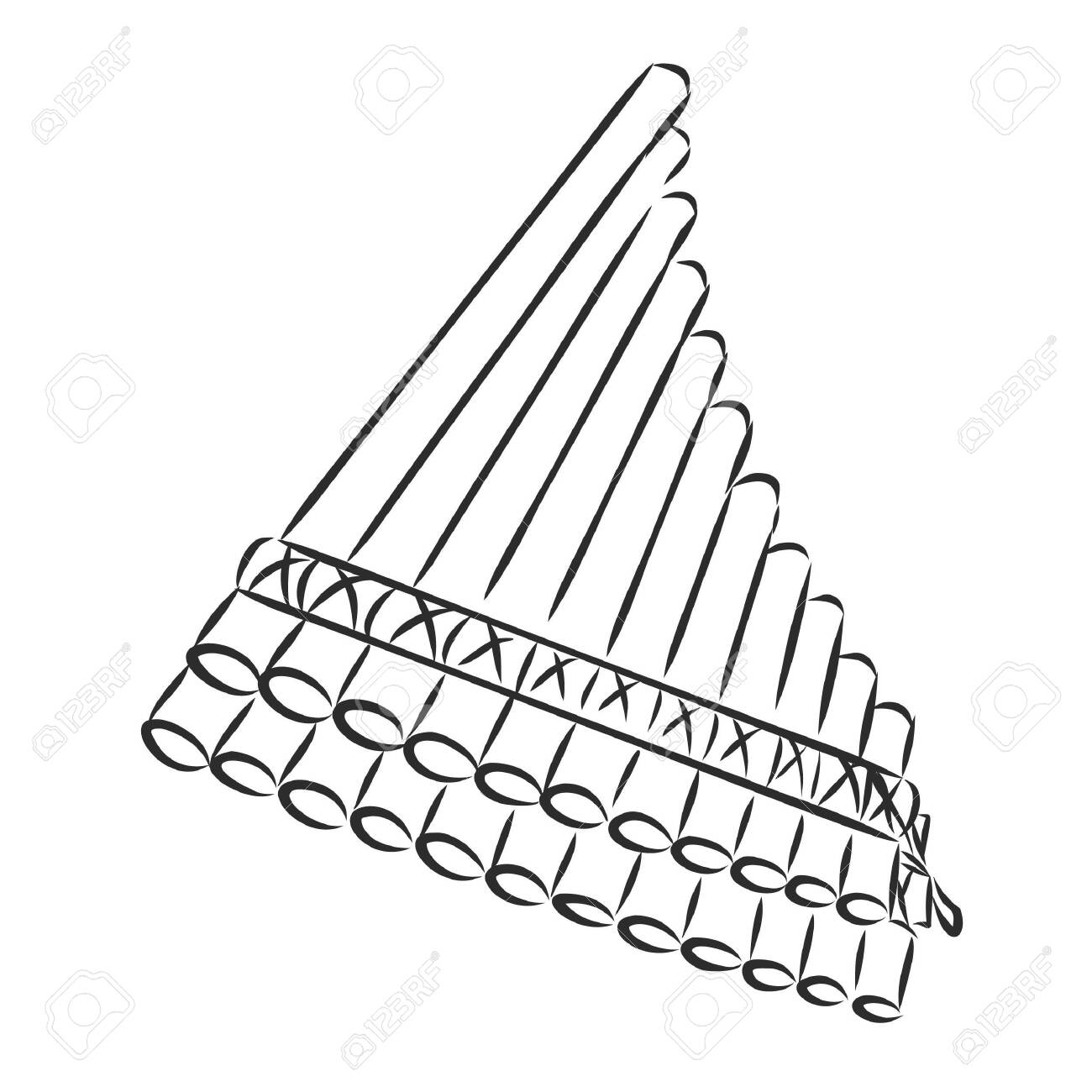 Pan Flute Music Instrument, Sketch Royalty Free SVG, Cliparts, Vectors, and  Stock Illustration. Image 143485531.