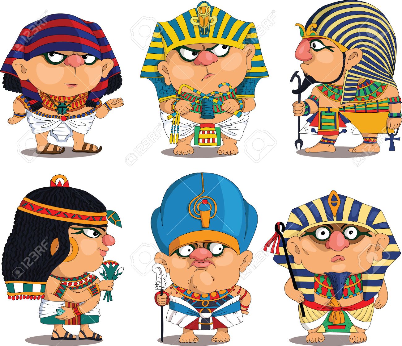 Cartoon. Vector. Set Funny Egyptian Pharaohs. Travesty cartoon. Characters. Isolated objects. - 51353449 Cartoon. Vector. Set Funny Egyptian Pharaohs. Travesty cartoon. Characters. Isolated objects. - 51353449