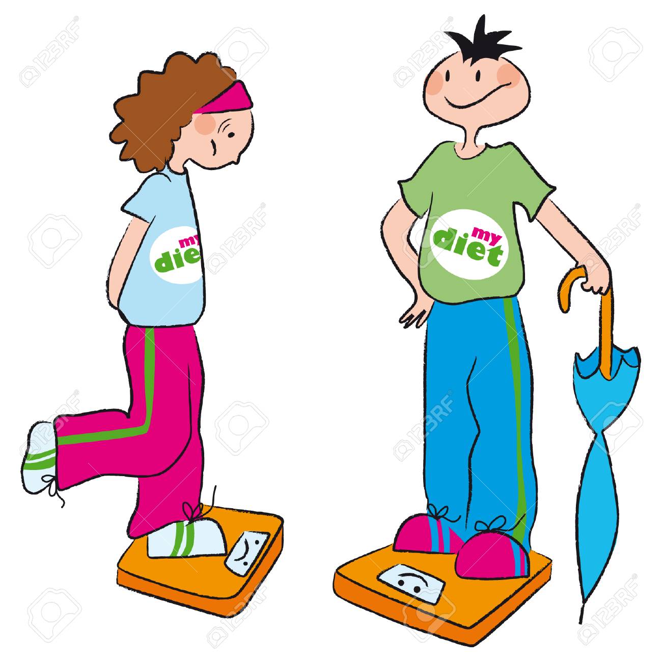 a colorful presentation of kids with weighing scale royalty free kids presentation