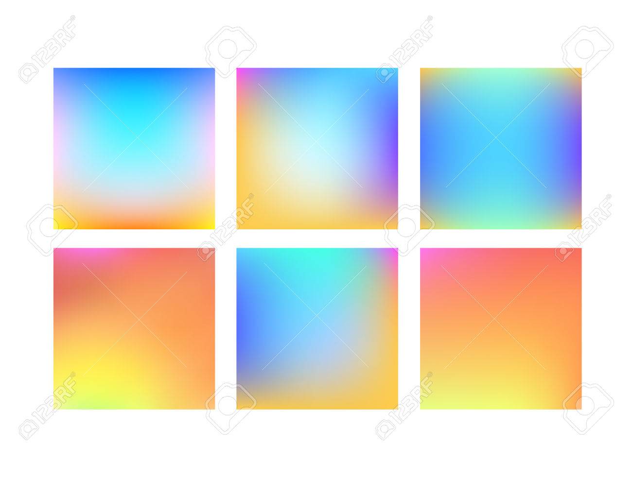 カラフルな滑らかなグラデーション カラーの背景のセットです ベクトルの図 のイラスト素材 ベクタ Image