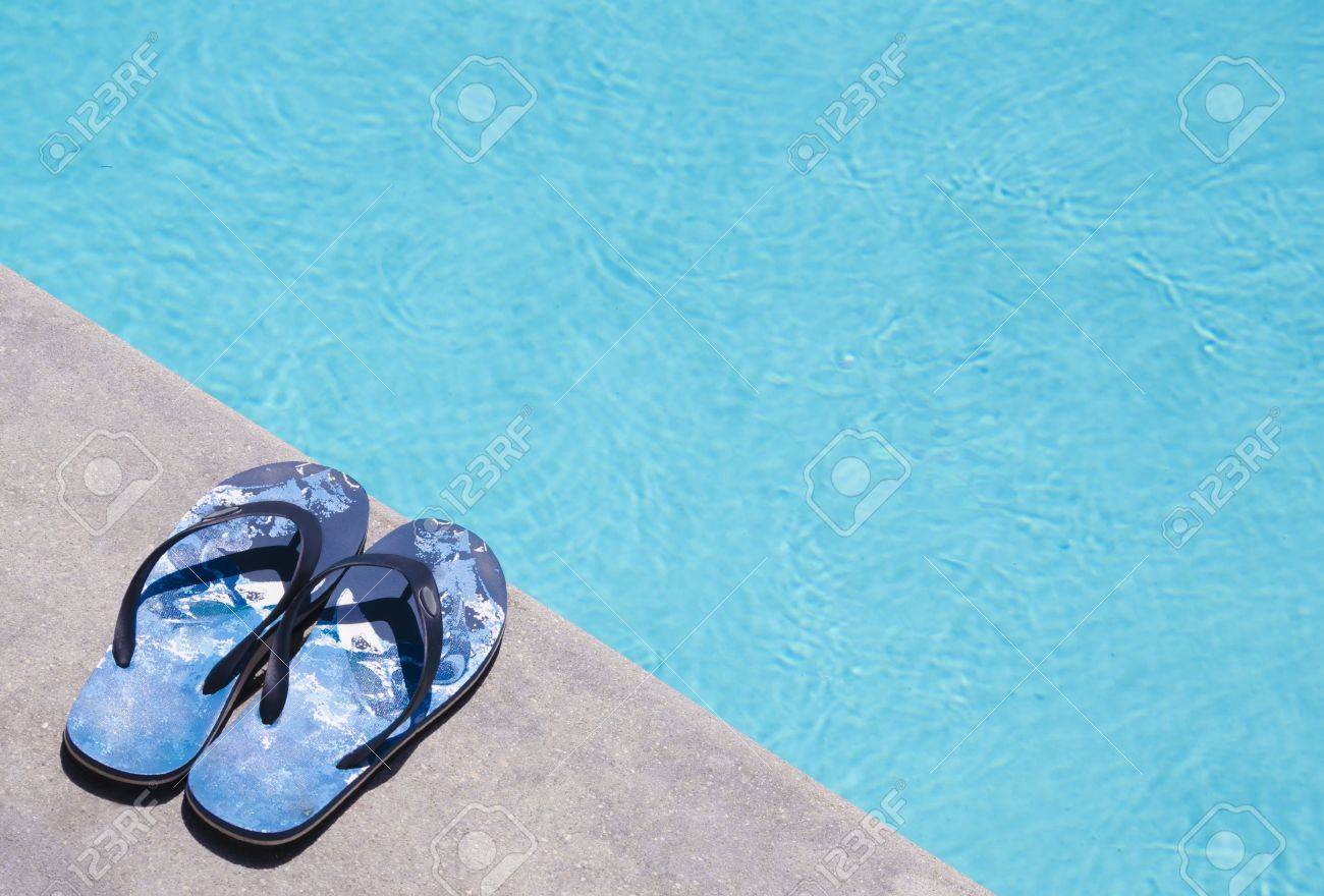 swimming pool flip flops