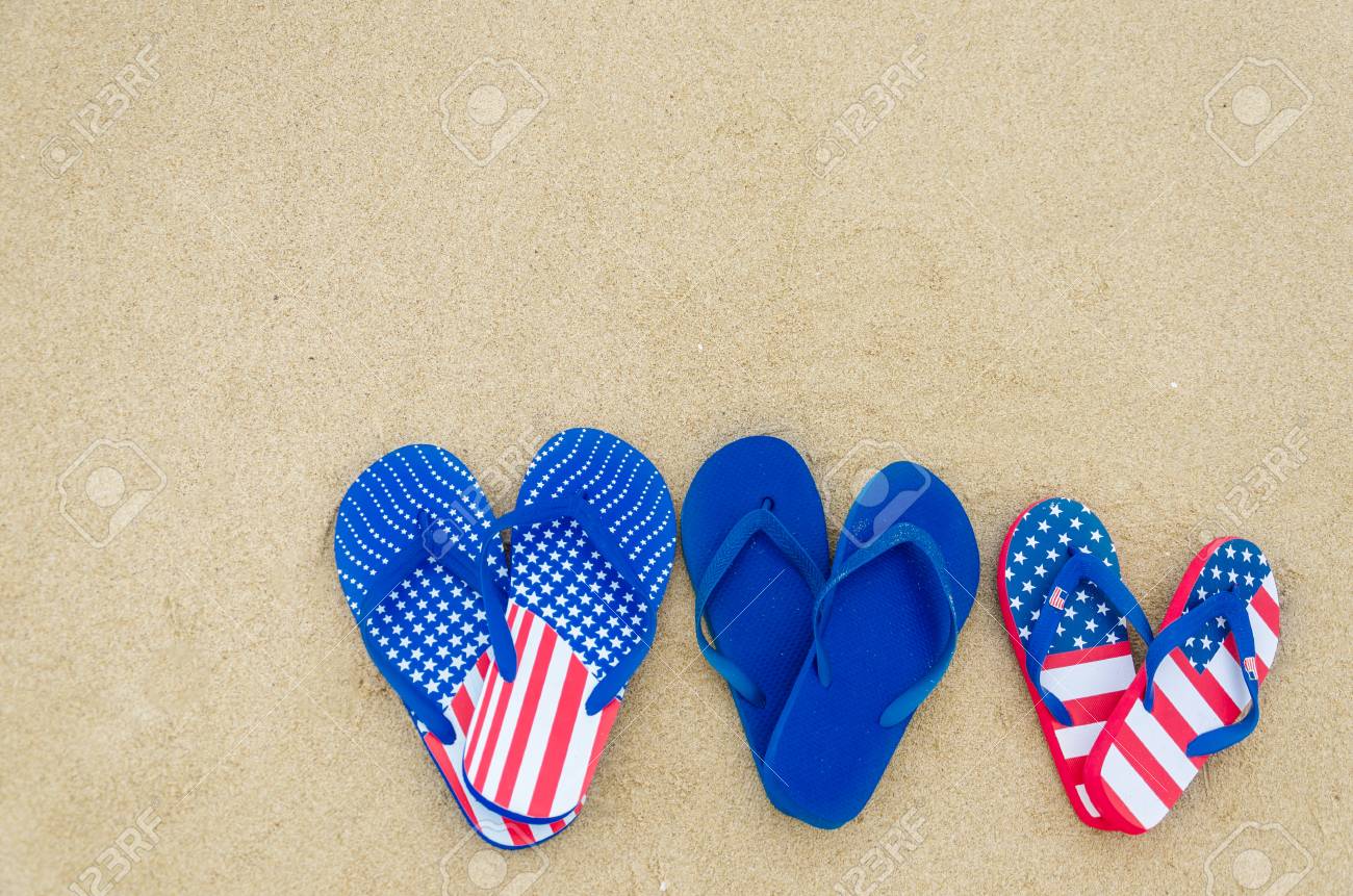 patriotic flip flops