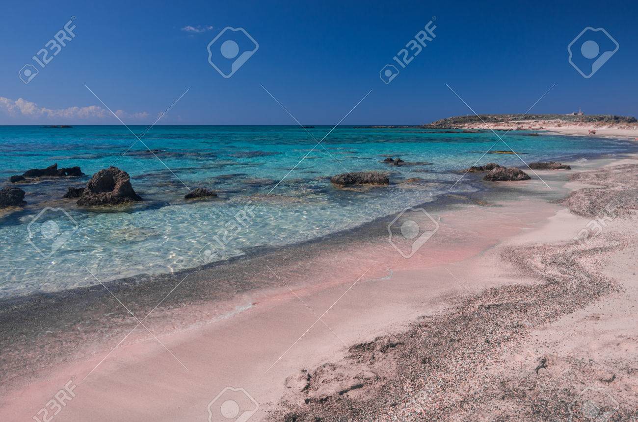 Spiagge Di Elafonisi Lisola Di Creta Hanno La Particolarità Di Essere Di Colore Rosa A Causa Dei Frammenti Di Corallo Accumulati Sulla Riva