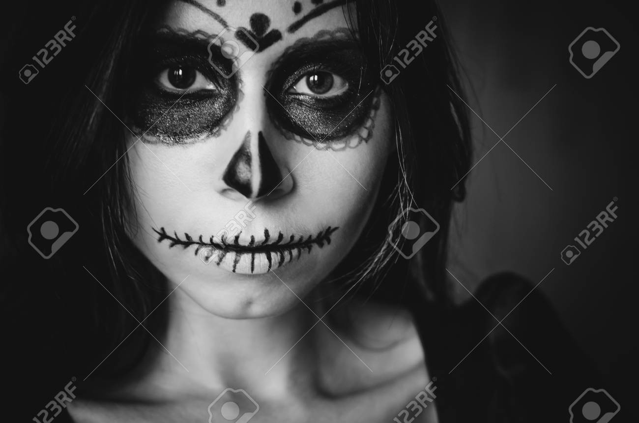 Black And White Female Portrait In