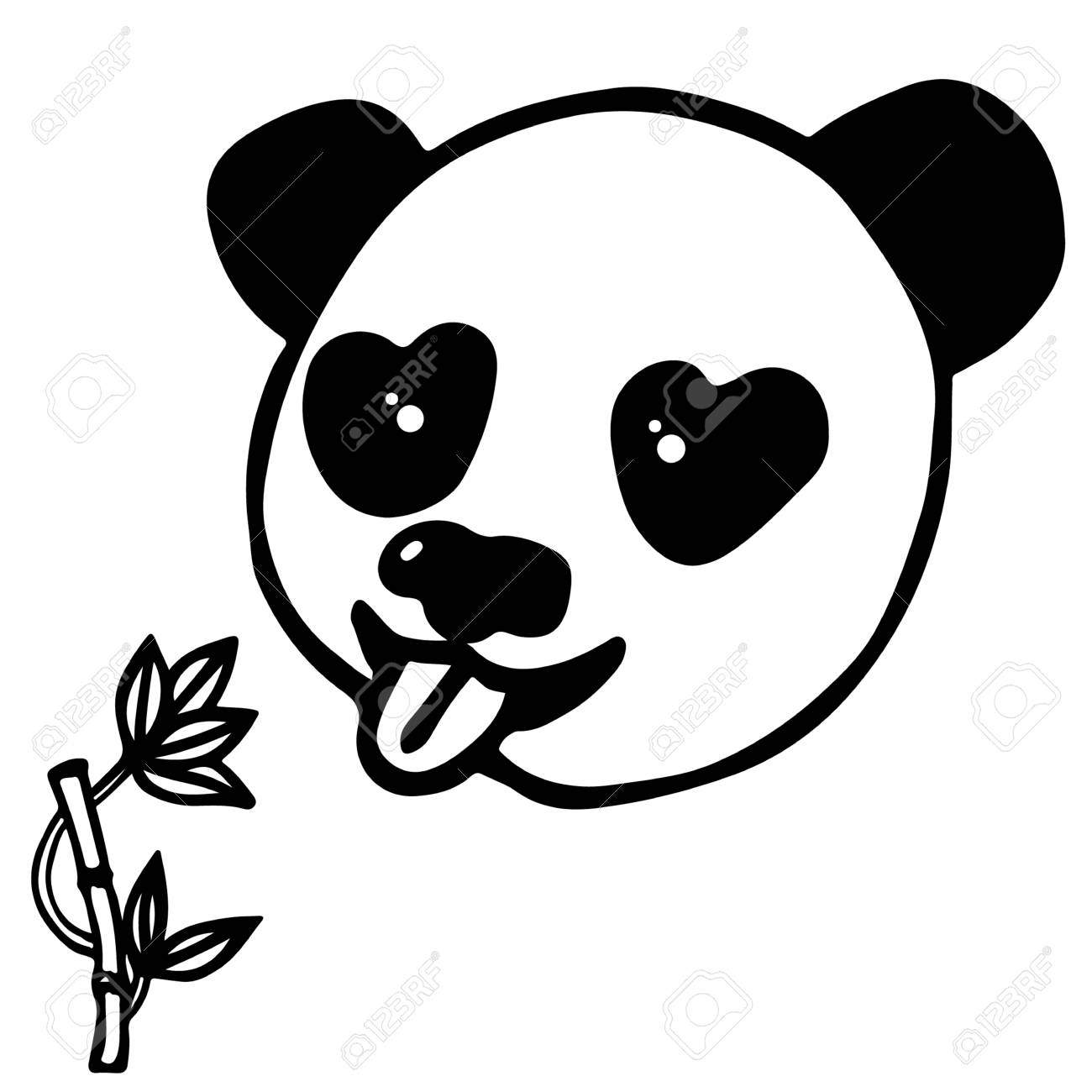 Hand Gezeichneter Kopf Des Sussen Pandas Skizze Fur Tattoo Poster Print Oder T Shirt Entspannendes Malbuch Fur Erwachsene Und Altere Kinder Lizenzfrei Nutzbare Vektorgrafiken Clip Arts Illustrationen Image 60003018