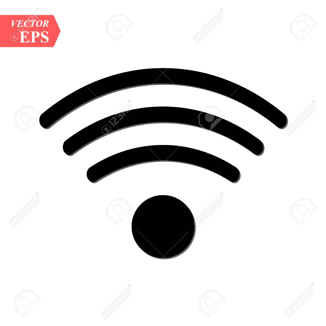 wireless and wifi icon or sign for remote internet access podcast