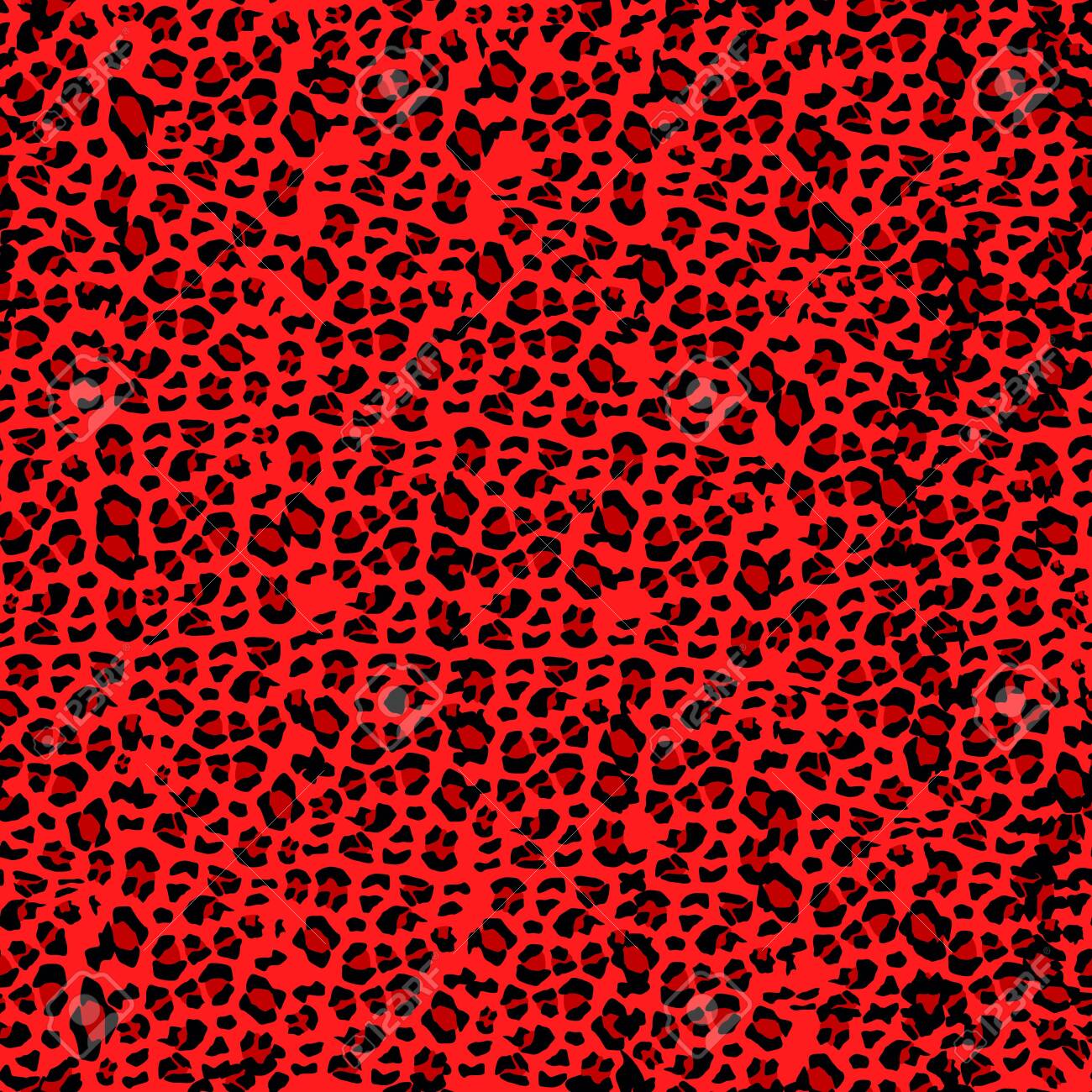 black and red leopard print