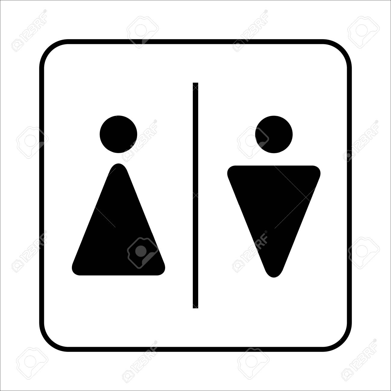 Toilet Sign Wc Men And Women Royalty Free Cliparts Vectors And