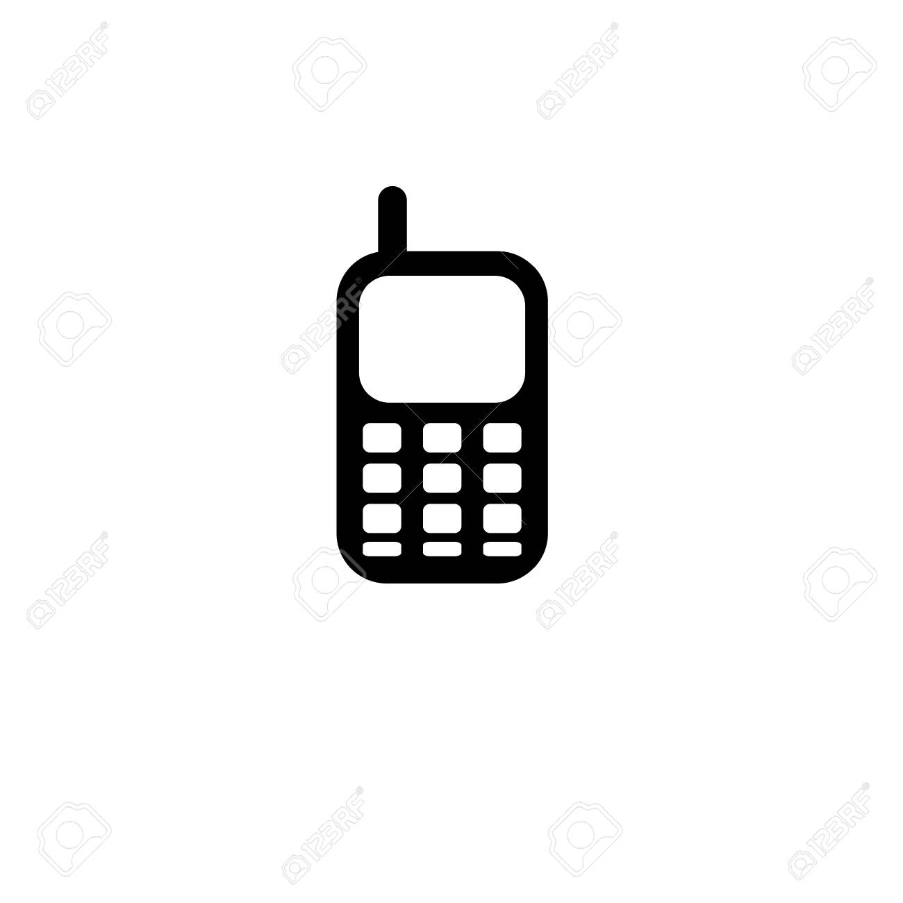 Old Mobile Phone Vector Icon Royalty Free Cliparts Vectors And