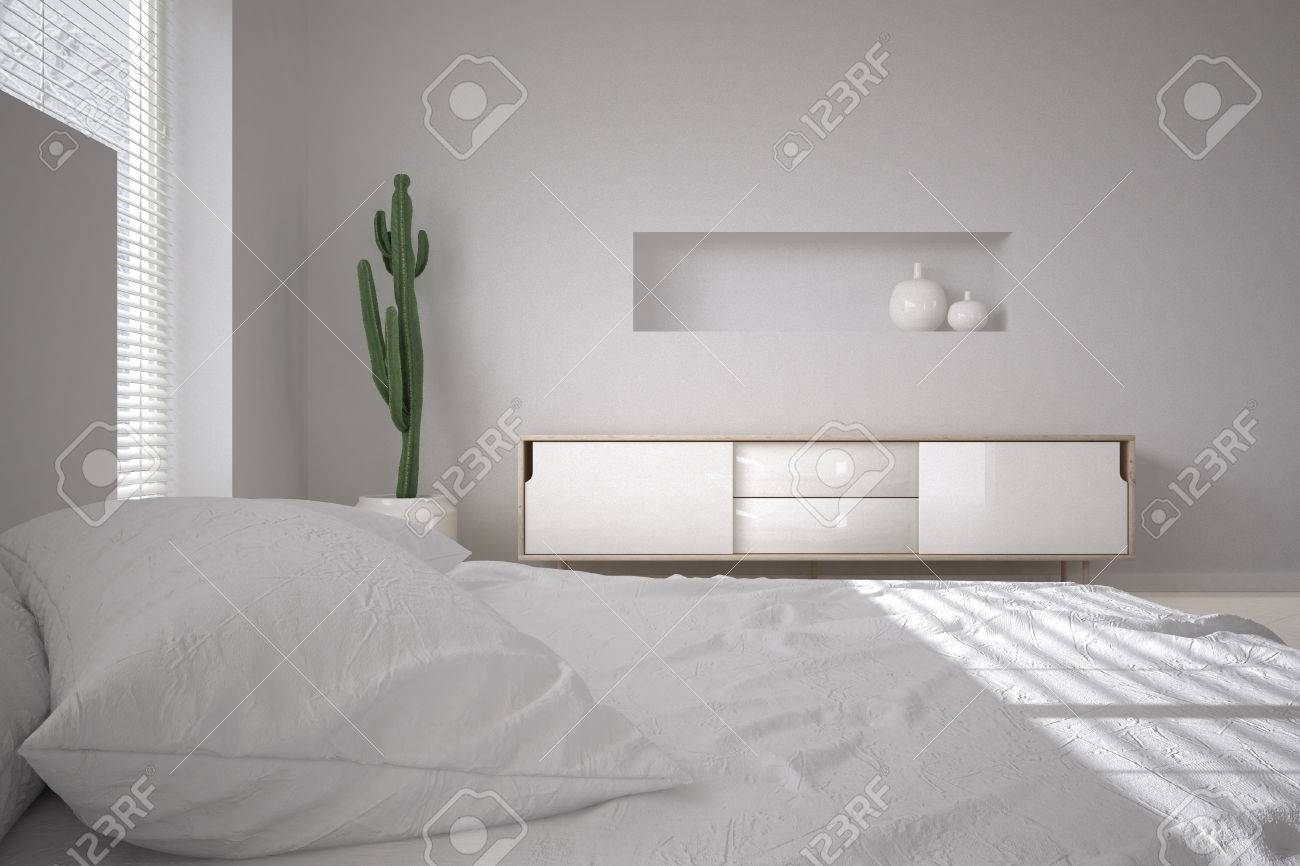 White Minimalist Bedroom