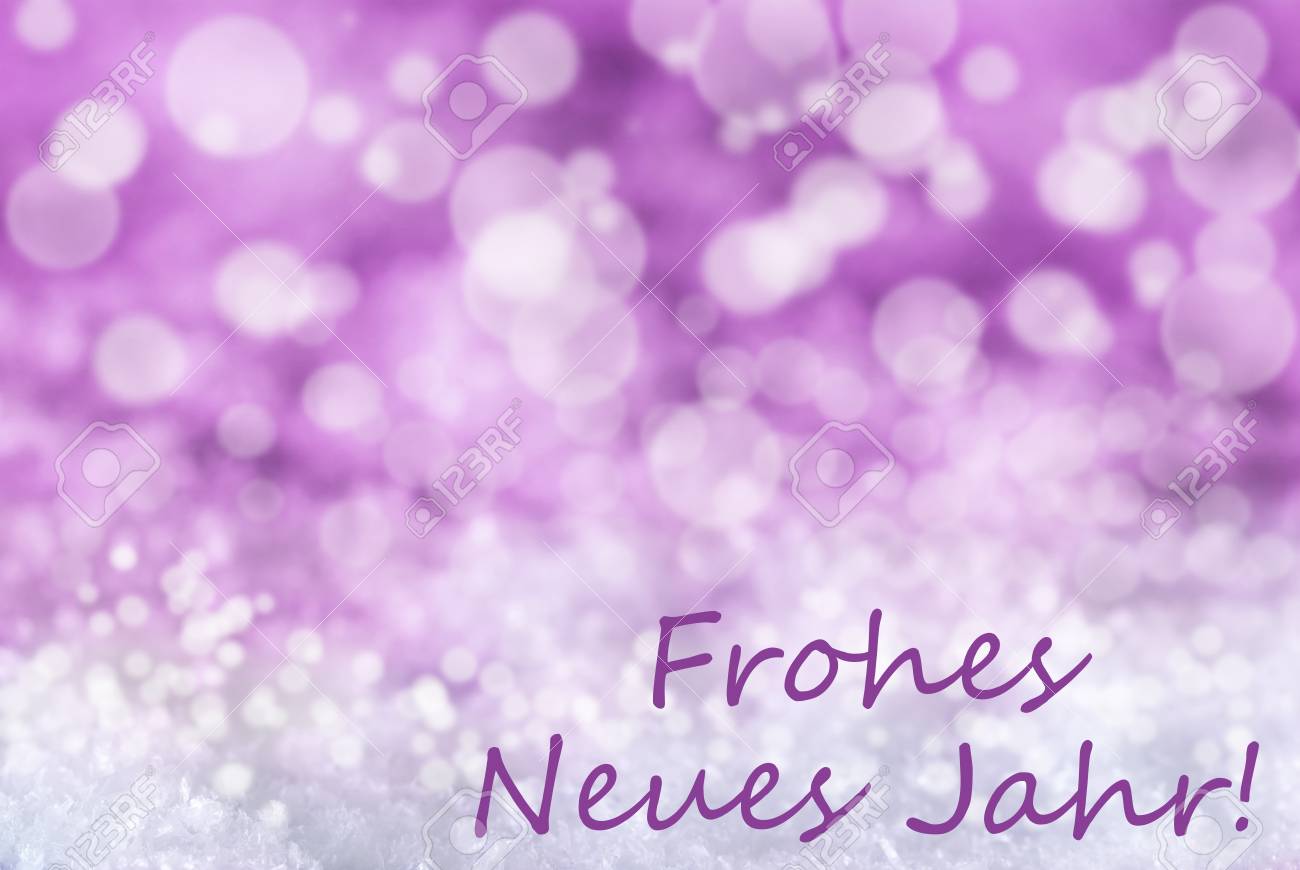 Texto Alemao Frohes Neues Jahr Significa Feliz Ano Novo Fundo Ou Textura Cor De Rosa Ou Cor De Rosa De Bokeh Do Natal Com Neve Copie O Espaco Para O Seu Texto Aqui Fotos Retratos Imagenes