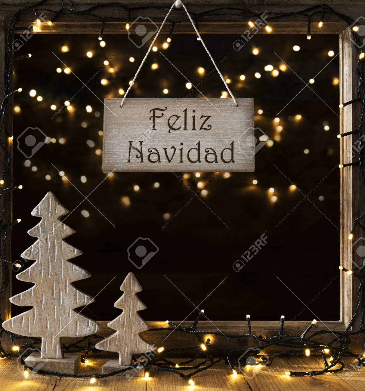 window lights in night feliz navidad means merry christmas stock what does merry christmas mean
