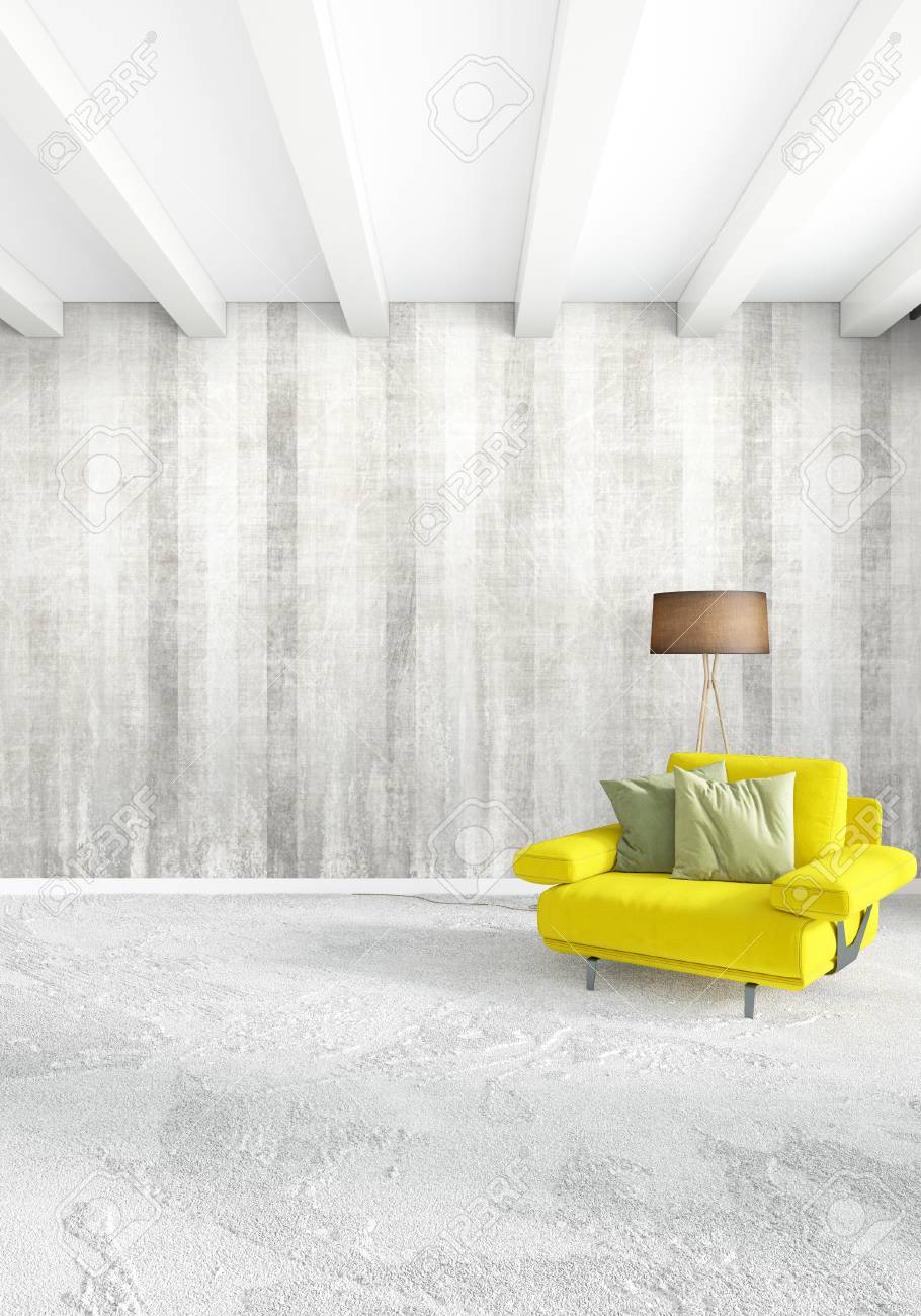 modernes schlafzimmer design, modernes schlafzimmer gelb sofa luxus minimalistischen stil interior, Design ideen