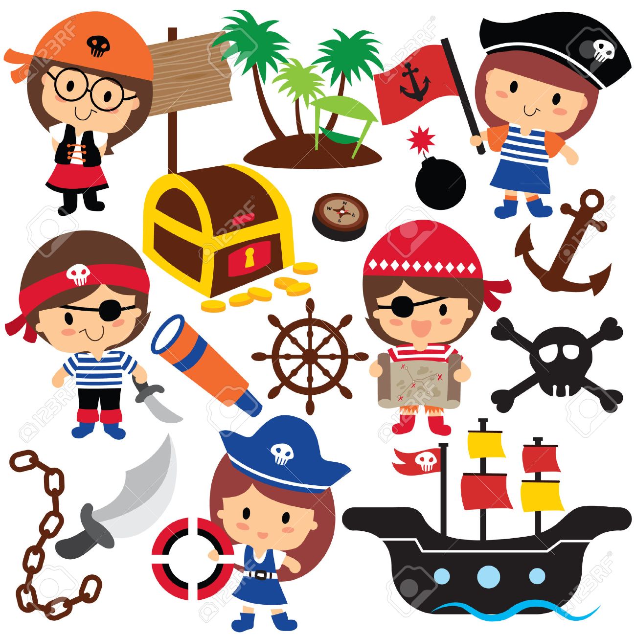海賊キッズクリップアート のイラスト素材 ベクタ Image 海賊キッズクリップアート のイラスト素材 ベクタ Image