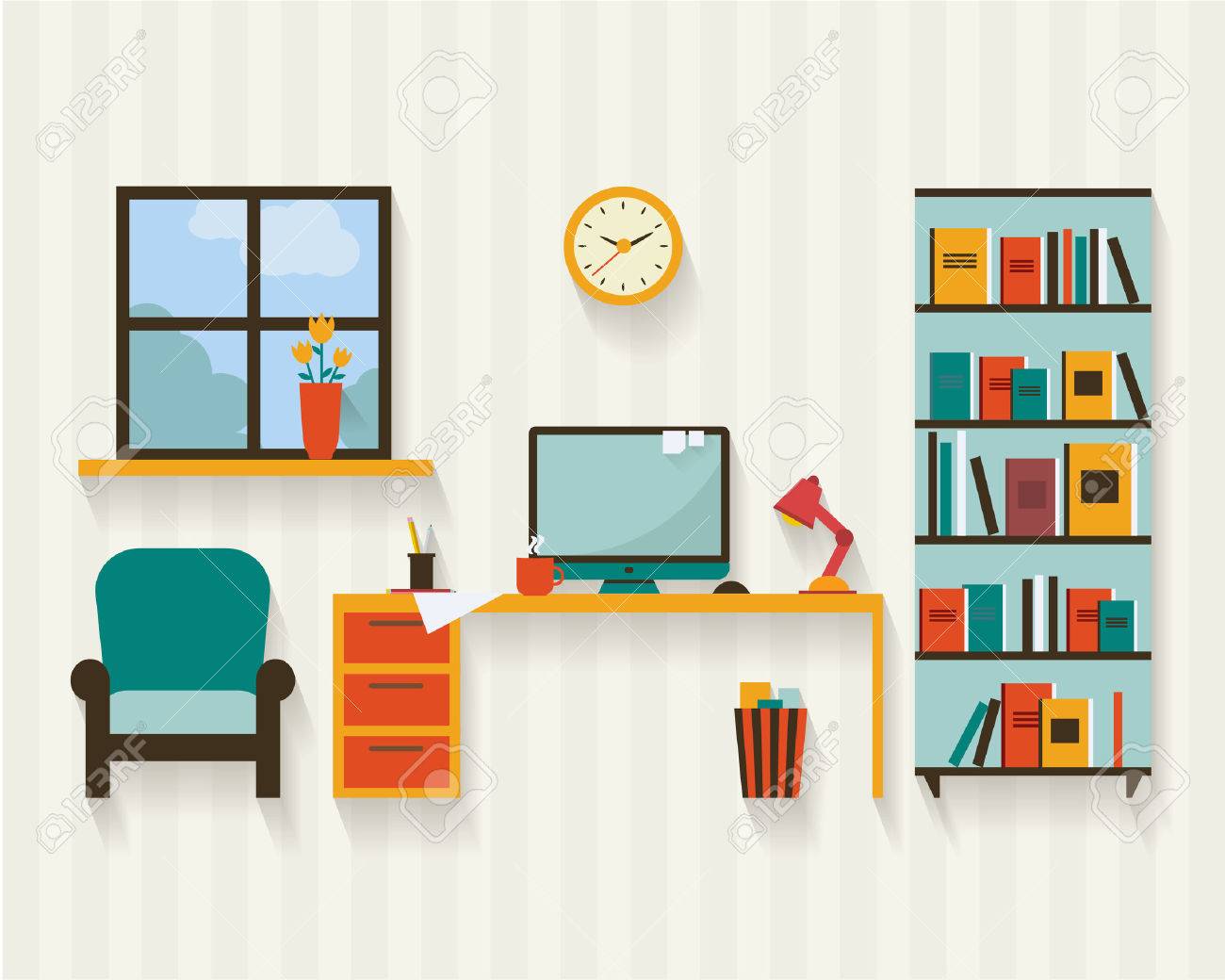 家具と長い影の内閣 フラット スタイルのベクトル図です のイラスト素材 ベクタ Image 家具と長い影の内閣 フラット スタイルのベクトル図です のイラスト素材 ベクタ Image