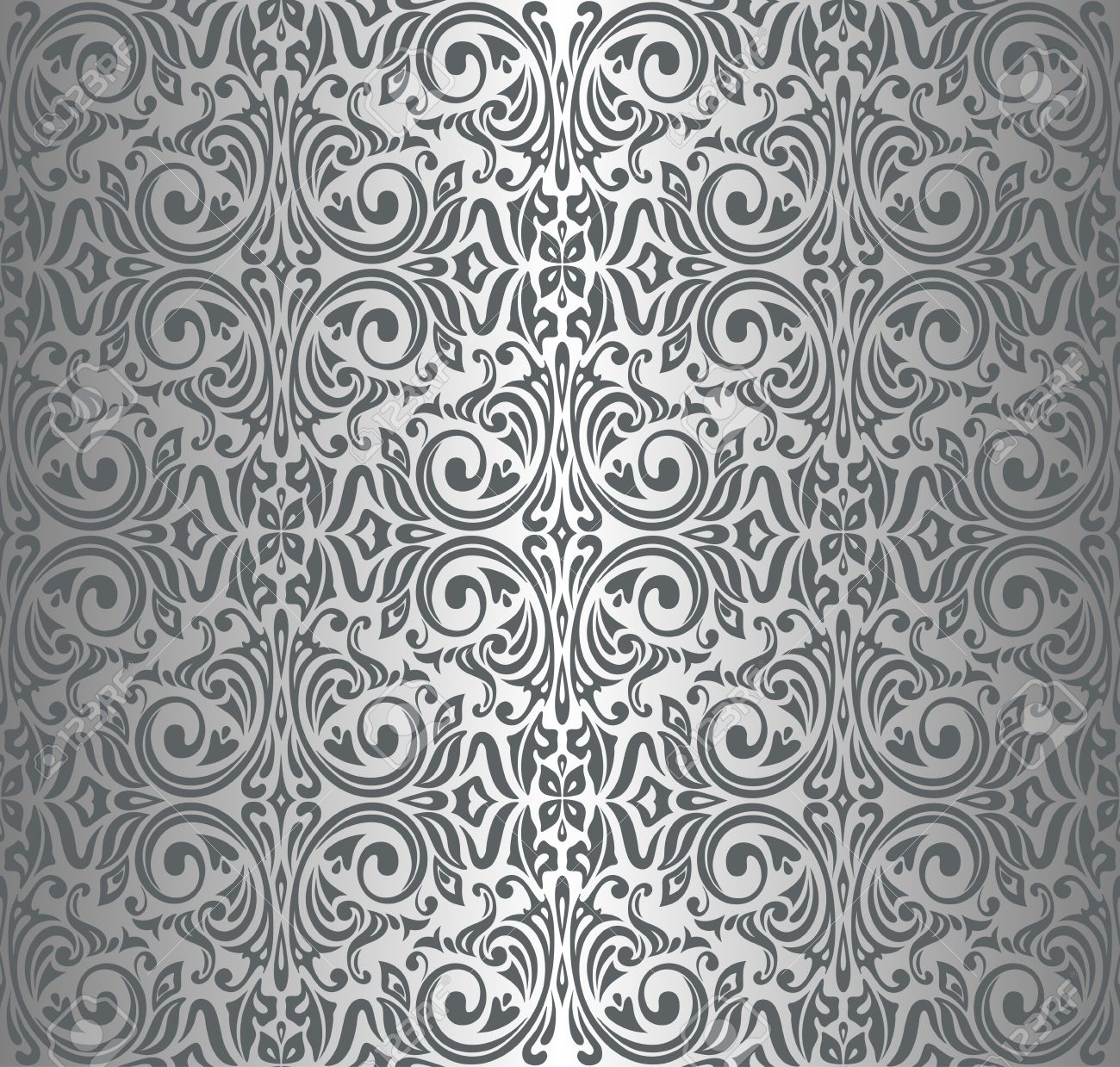 Silver Luxury Vintage Wallpaper Royalty Free Cliparts Vectors And Stock Illustration Image 18764352