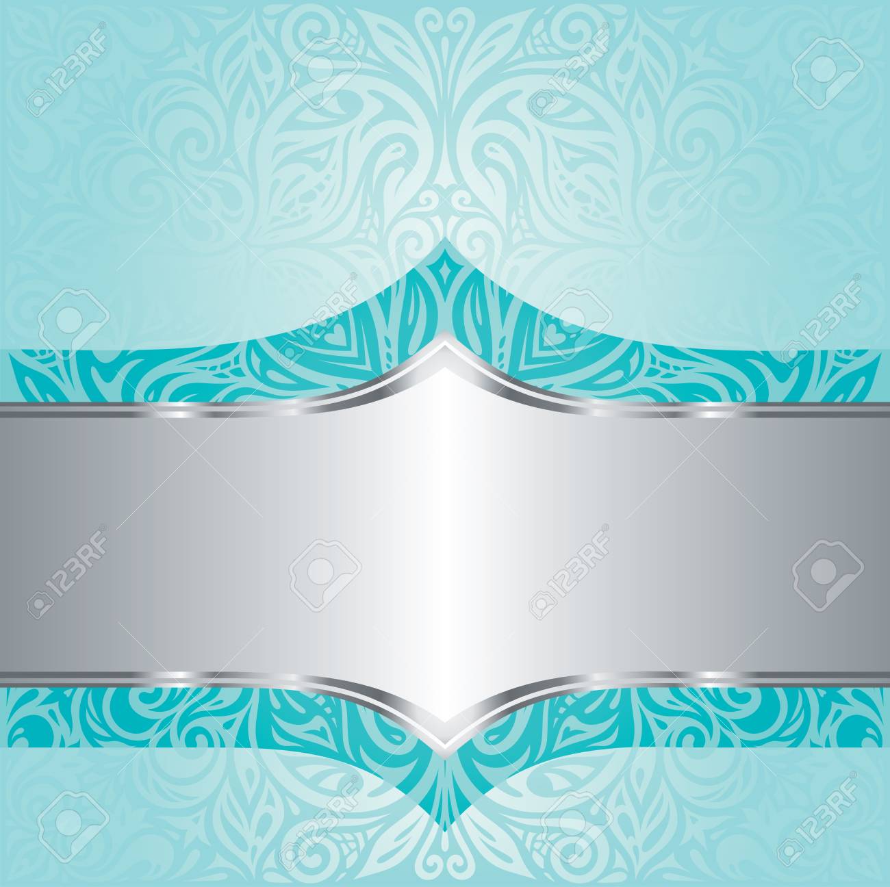 turquoise green blue floral vintage holiday invitation background turquoise background design