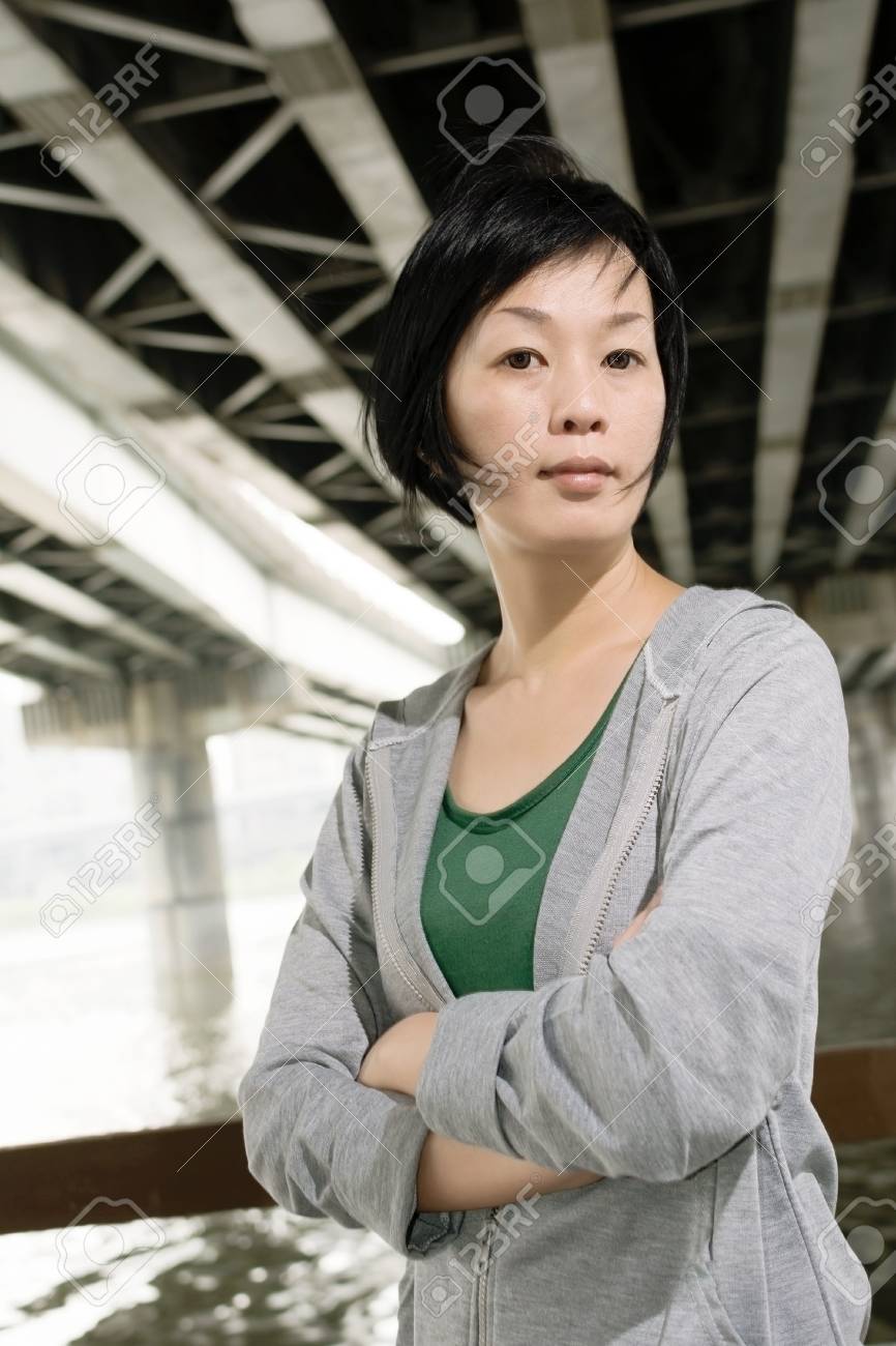 Portrait Of Sport Mature Asian Woman In