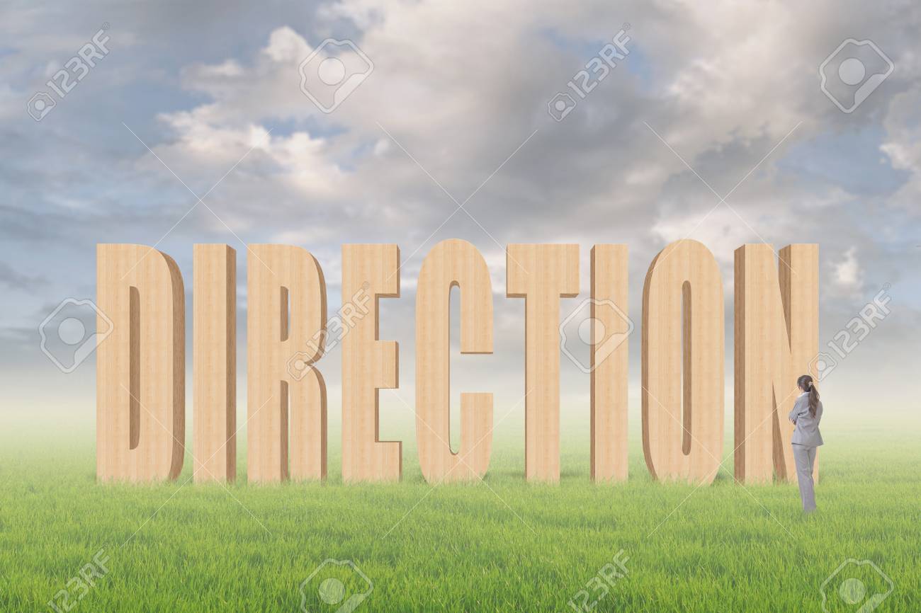 ヒント アドバイス 会議など屋外の草原の空の下で 3d テキストを考えてみれば一人のアジア ビジネス女性の概念 の写真素材 画像素材 Image 33246875