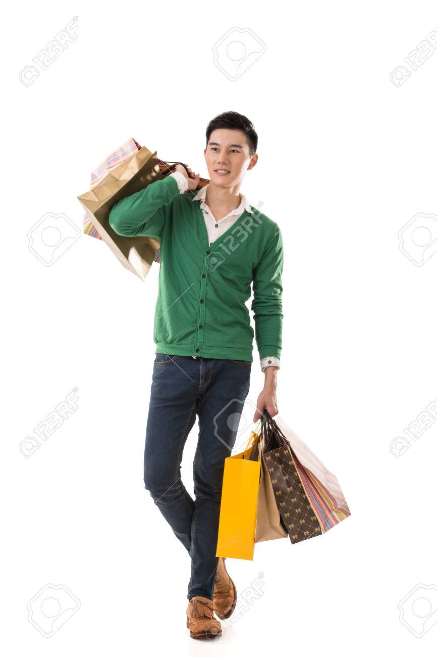 shopping bag man