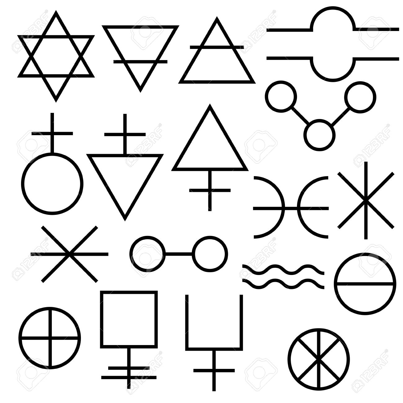 Alchemy Symbols Collection Royalty Free SVG, Cliparts, Vectors, and Stock  Illustration. Image 20327208., image size:1300x1300