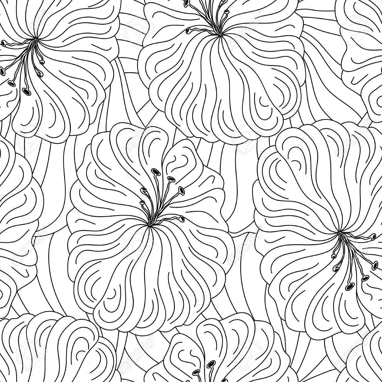 Seamless Floral Pattern Design For Fabrics Textiles Paper Royalty Free Cliparts Vectors And Stock Illustration Image