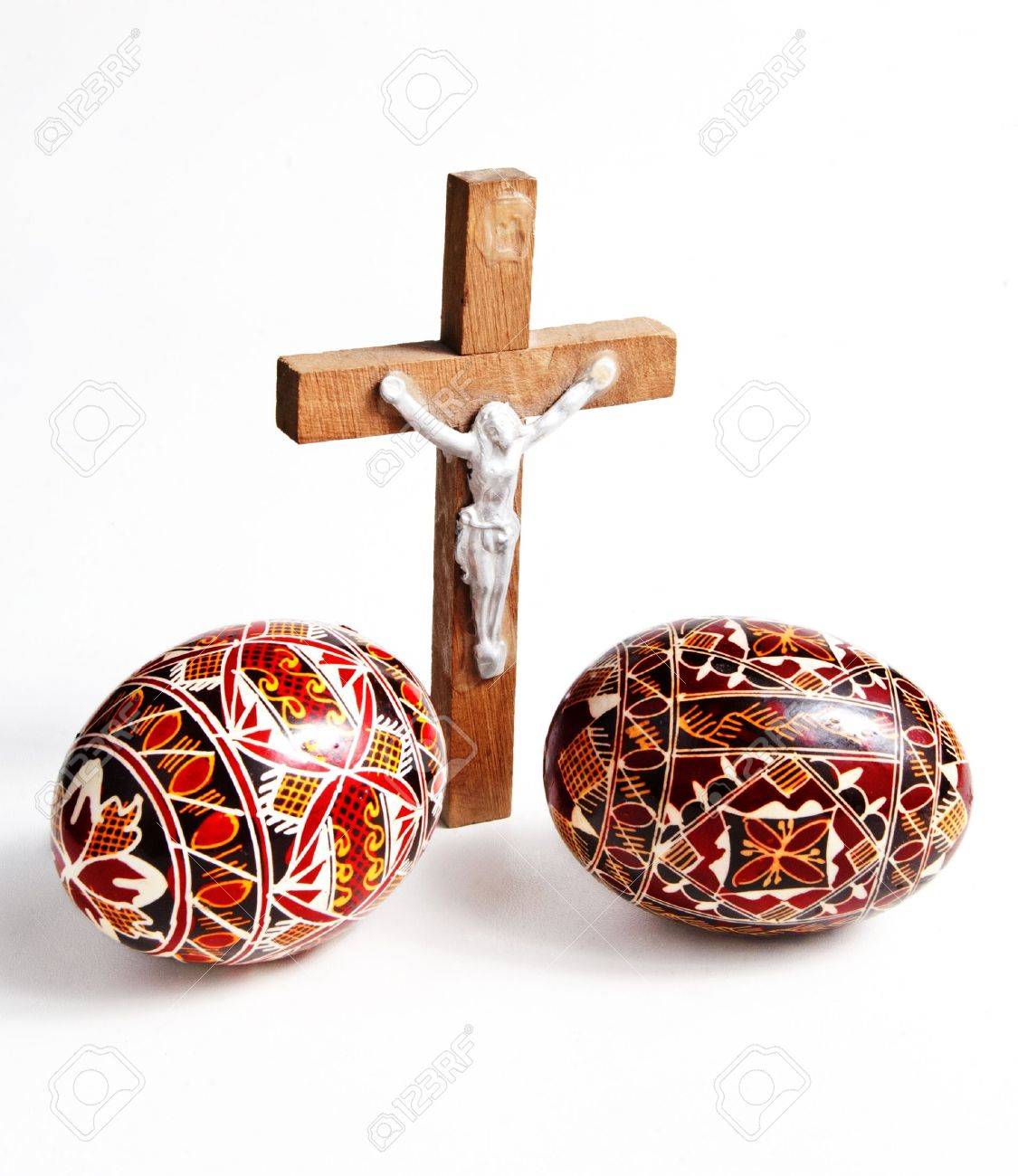 Romanian Easter Eggs With The Cross Of Jesus Christ On White Background  Stock Photo, Picture and Royalty Free Image. Image 15406627., image size:1125x1300