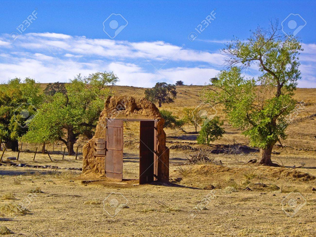 Doorway Left Standing Alone In Desert On Route 66 Usa