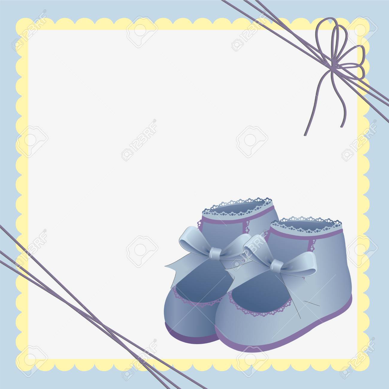 cute template for baby arrival announcement card royalty free
