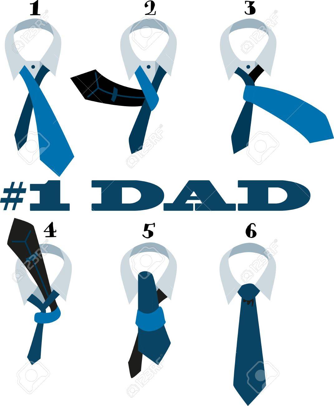 明確なイラストと簡単な説明と簡単な Howto 簡単ネクタイを結ぶことになります のイラスト素材 ベクタ Image