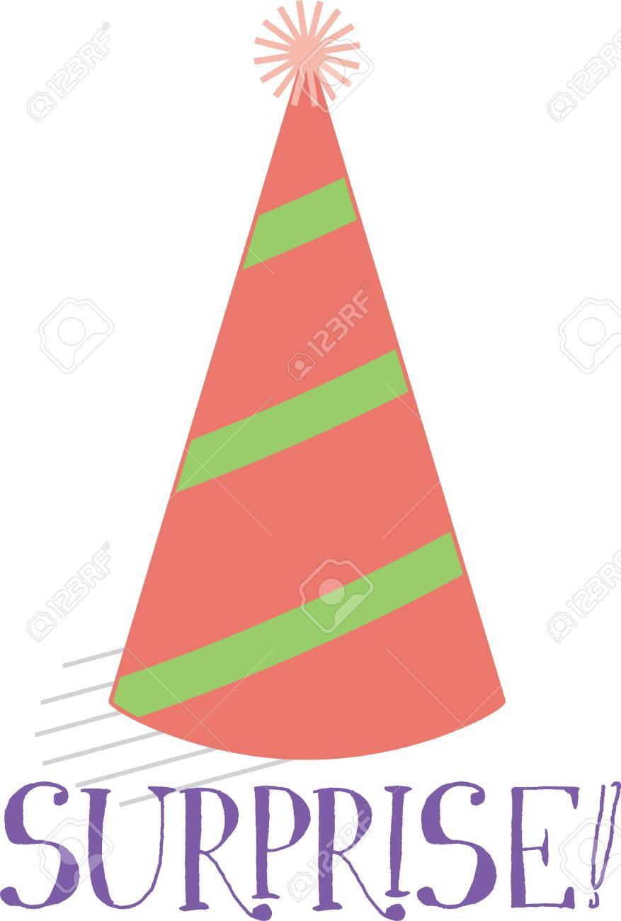 パーティーは何ですこのような甘い少しパーティー ハット帽子なしです 誕生日の装飾やシャツに最適 のイラスト素材 ベクタ Image