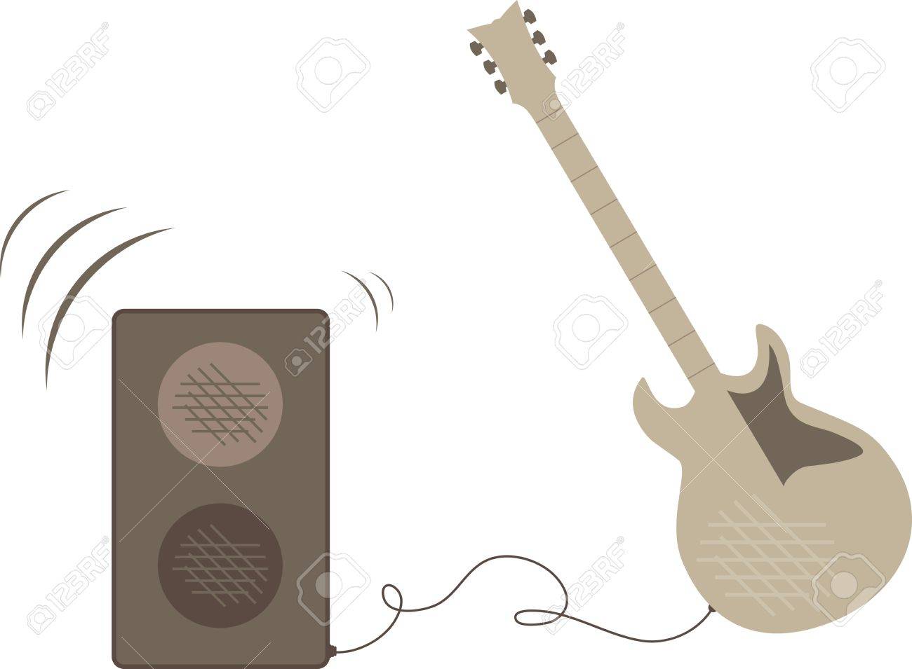 electric guitar to speaker