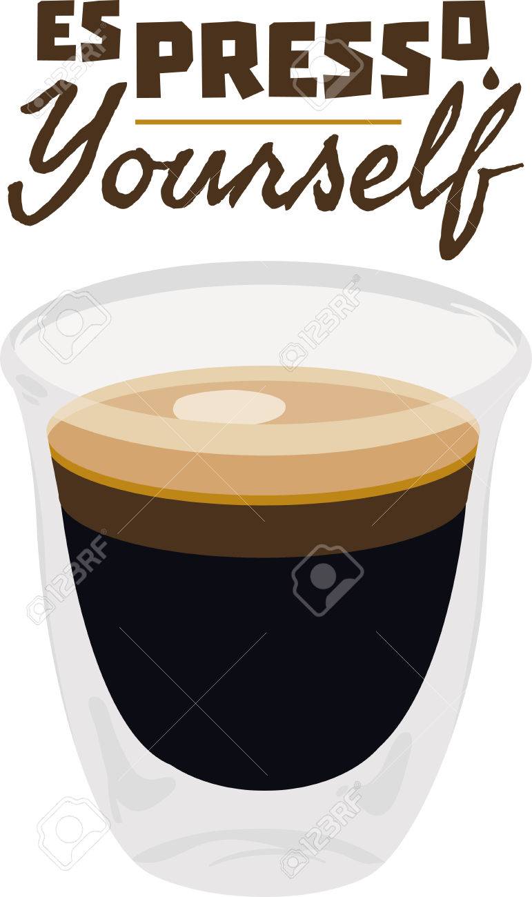 Use This Espresso Shot For A Baristas Shirt Or Apron Stock Vector Use This Espresso Shot For A Baristas Shirt Or Apron Stock Vector