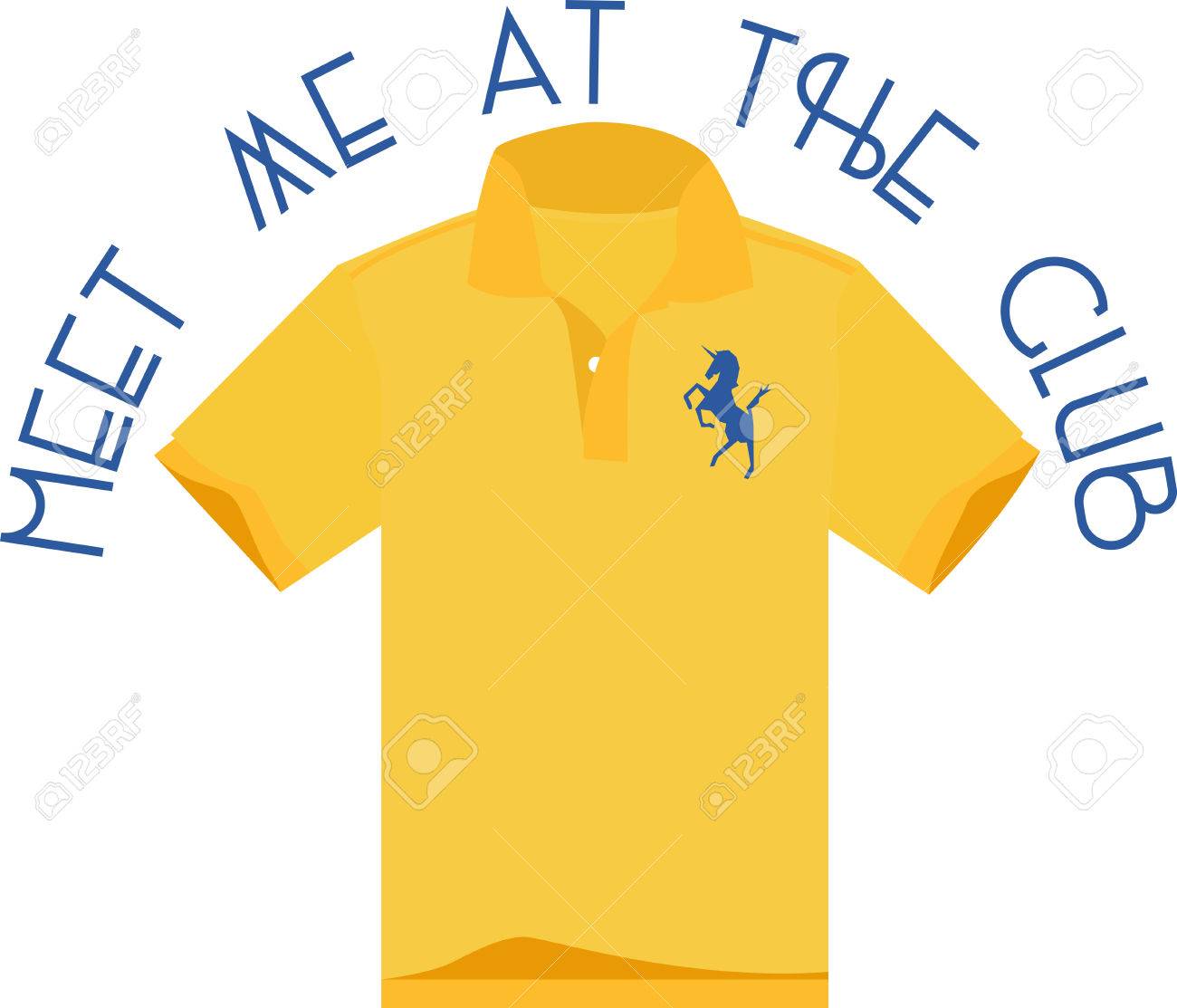 ポロシャツは 完全にスマートとカジュアルの間のギャップを埋めることができます このデザインはフレーム刺繍 男性の部屋のインテリアに最適 のイラスト素材 ベクタ Image