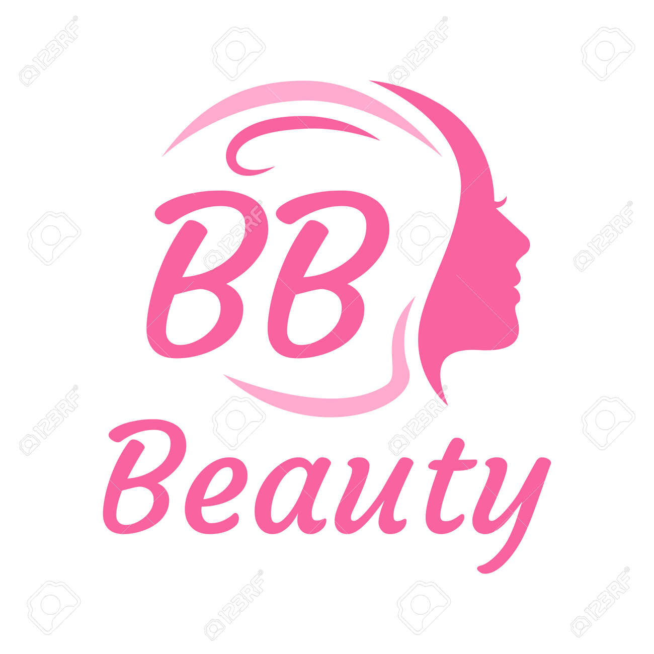 Bb Letter Logo Design With Female Face Elegant Beauty Logo Concept Royalty Free Cliparts Vectors And Stock Illustration Image 164588064