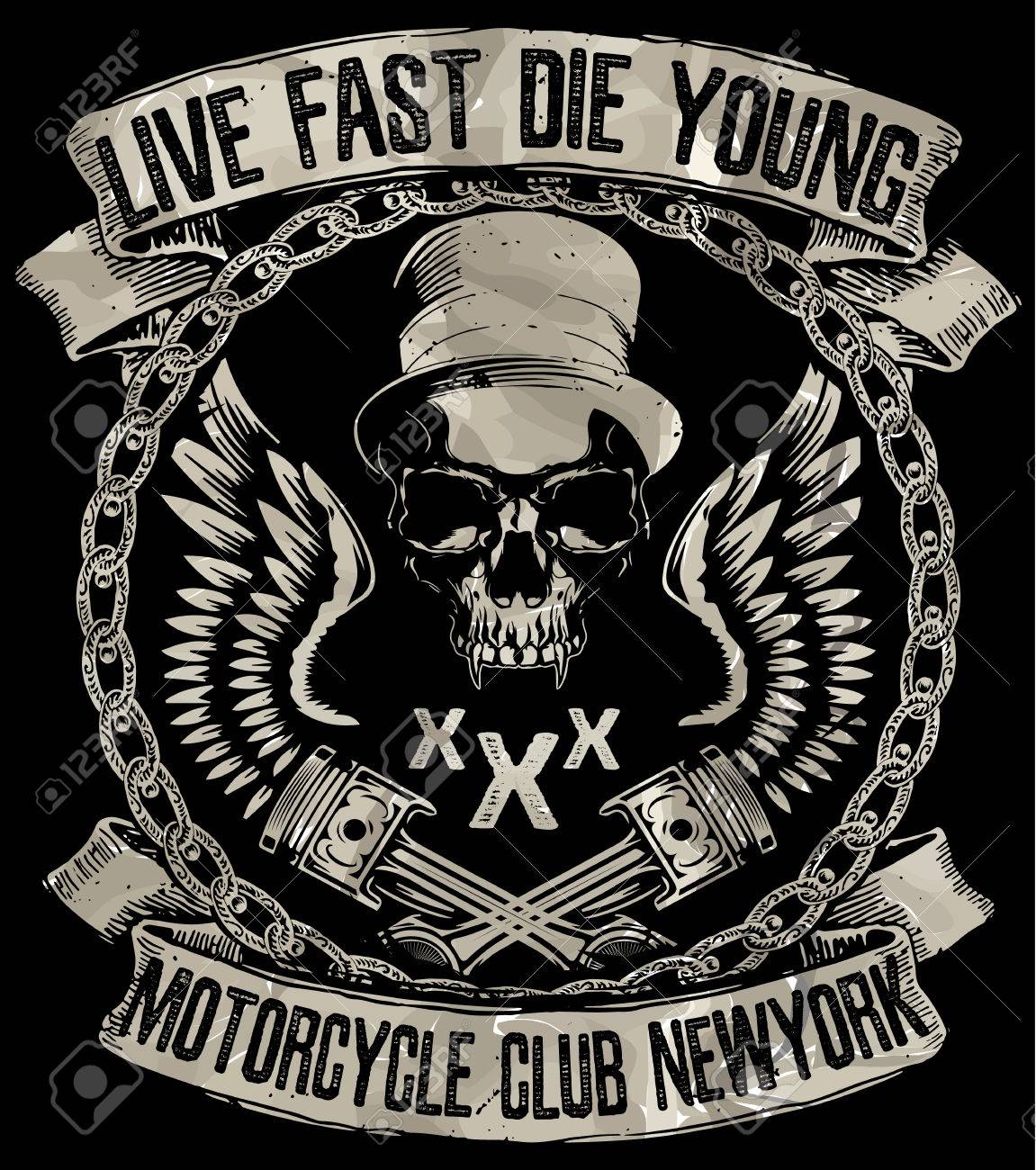 Vintage motorcycle. Hand drawn grunge vintage illustration with hand lettering and a retro bike. This illustration can be used as a print on t-shirts and bags; stationary or as a poster. - 56802978 Vintage motorcycle. Hand drawn grunge vintage illustration with hand lettering and a retro bike. This illustration can be used as a print on t-shirts and bags; stationary or as a poster. - 56802978