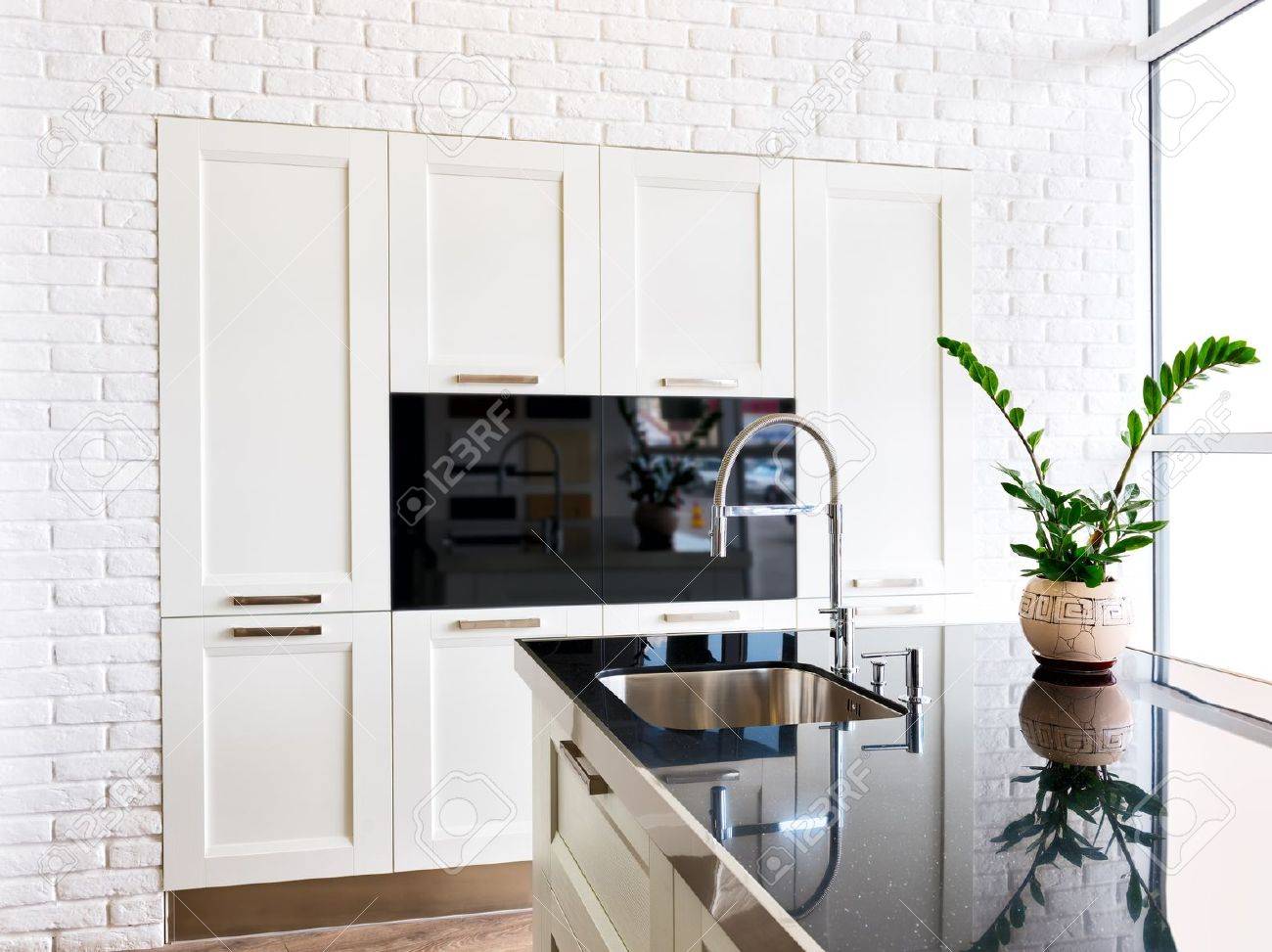 Modern Kitchen Room white modern kitchen room in classical style stock photo, picture Modern Kitchen Room white modern kitchen room in classical style stock photo, picture