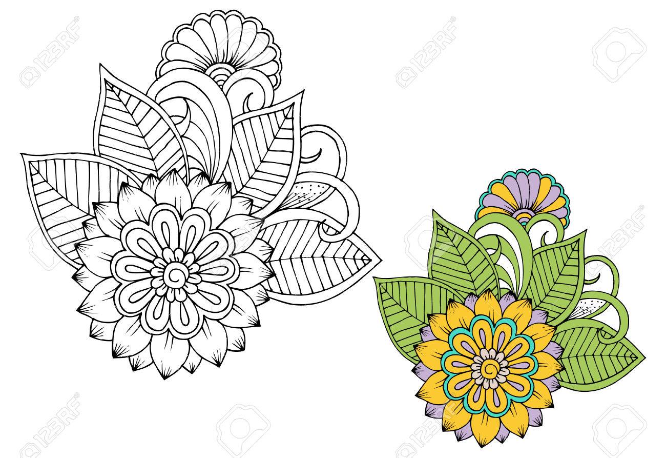 Motif De Fleurs En Noir Et Blanc Pouvez Utiliser Pour