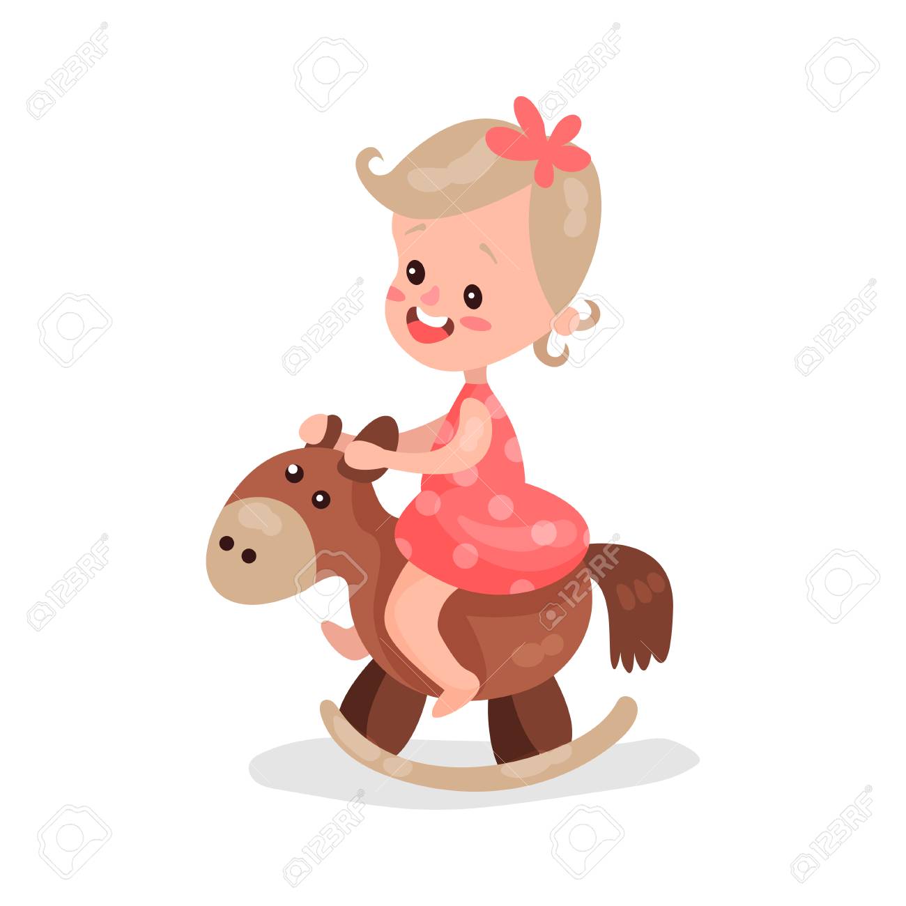 dessin cheval à bascule