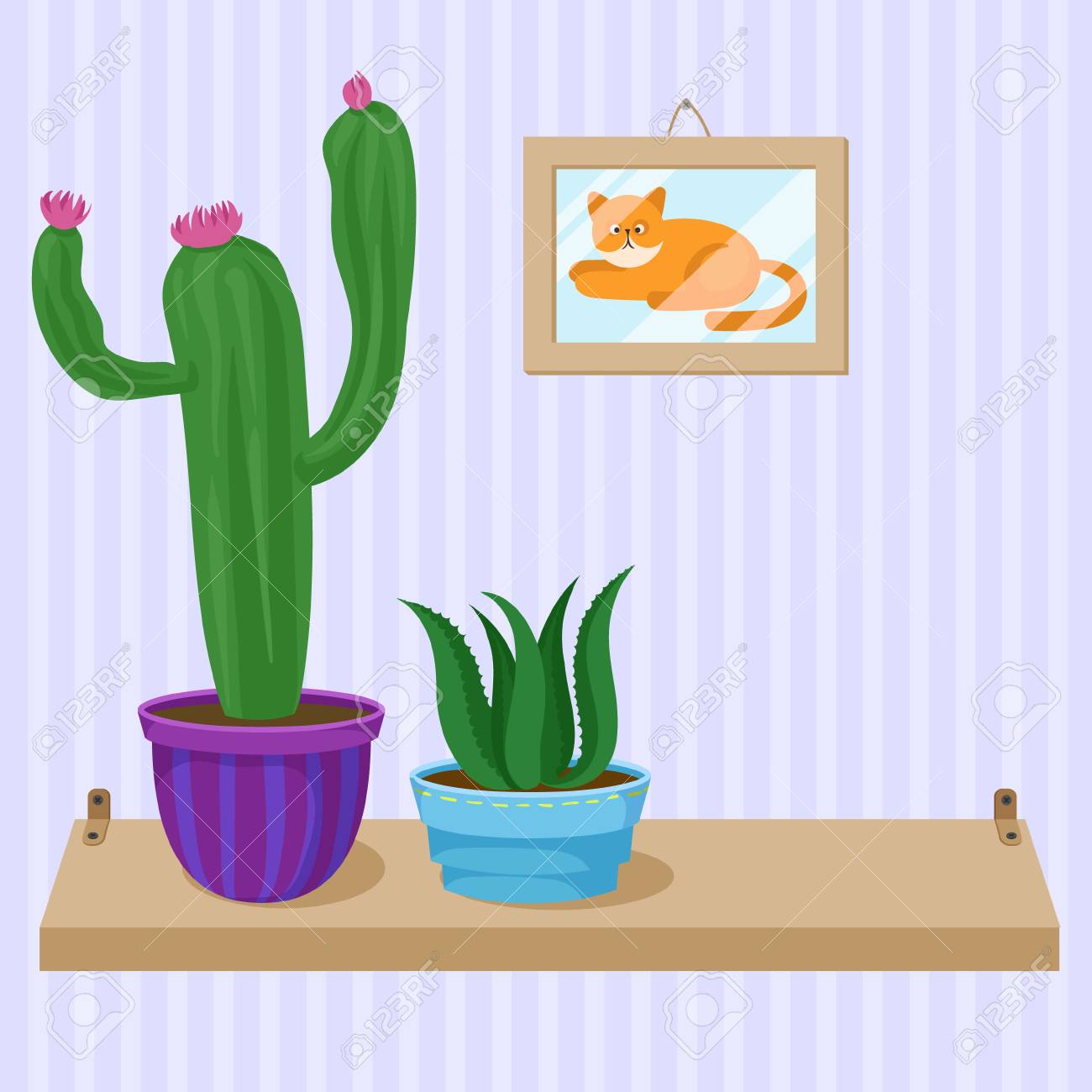木製棚の鉢にサボテンとジューシーな家庭植物 部屋のインテリアベクトルの要素イラストのイラスト素材 ベクタ Image 木製棚の鉢にサボテンとジューシーな家庭植物 部屋のインテリアベクトルの要素イラストのイラスト素材 ベクタ Image