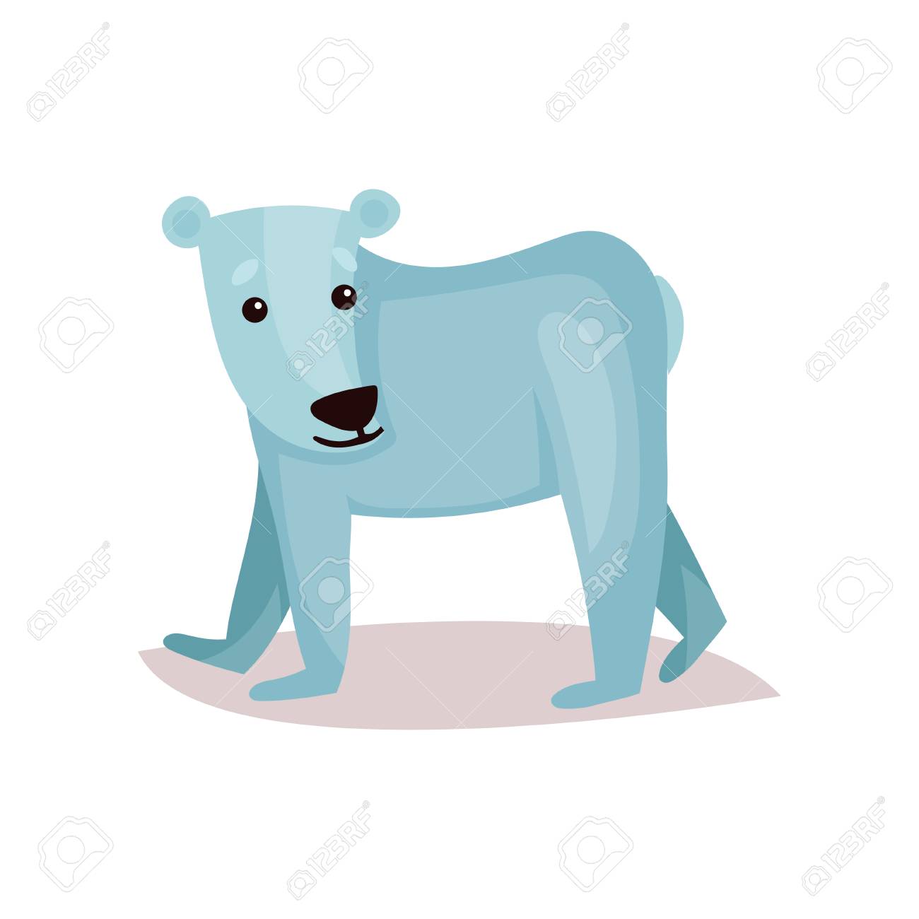 かわいいホッキョクグマカブ漫画ベクトルイラスト のイラスト素材 ベクタ Image