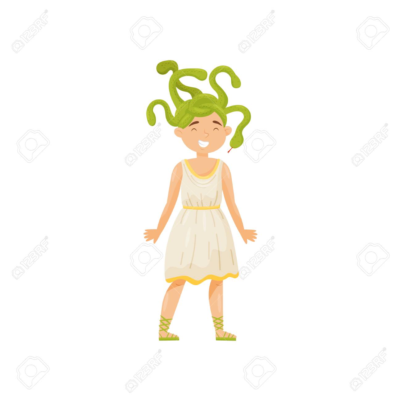 Gorgon Medusa Greek mythology, digital illustration Stock Illustration