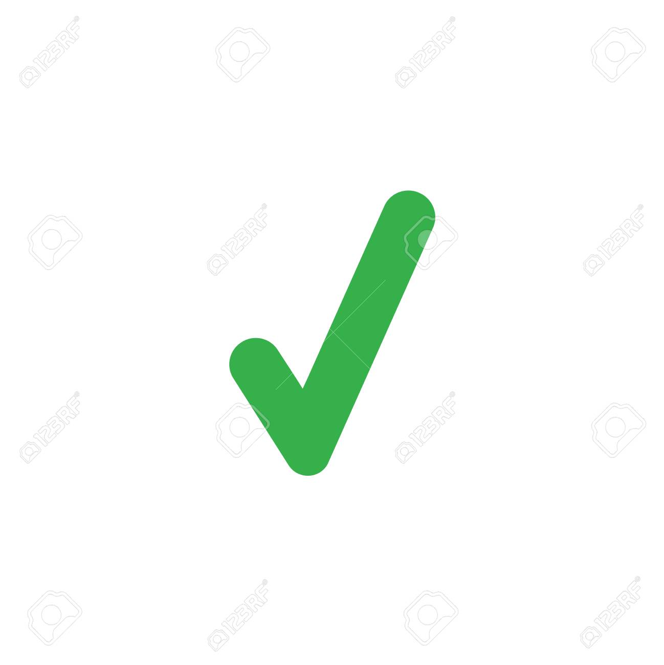 Flat Design Style Vector Illustration Of Green Check Mark Icon Royalty Free Cliparts Vectors And Stock Illustration Image