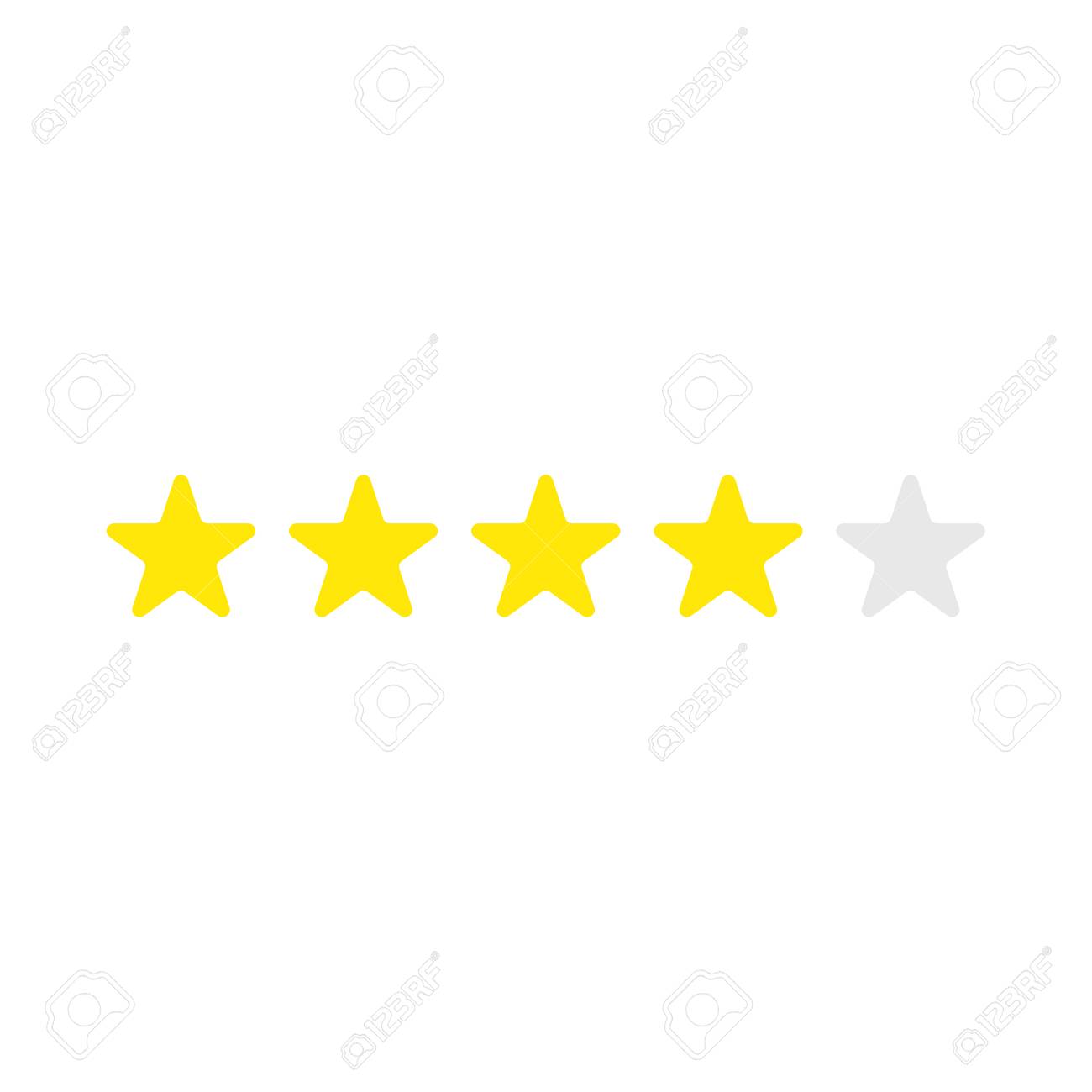 Vector Illustration Concept Of Giving Four Stars. Royalty Free ...