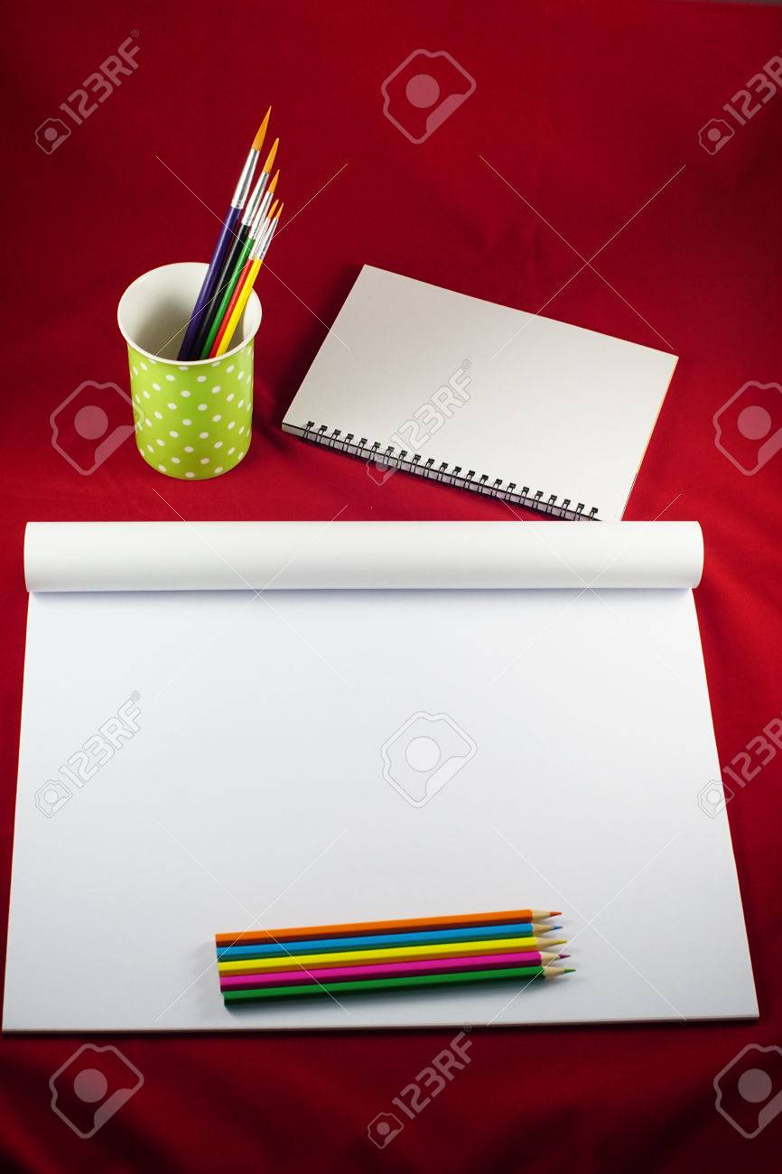 Colored Pencils Paint Sketch Pad Drawing Brush