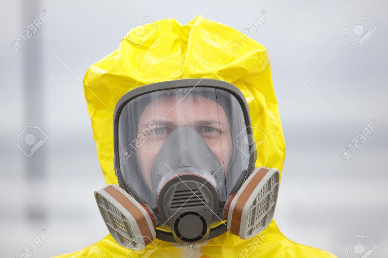 Head of man in modern gas mask - close up - 29391885 Head of man in modern gas mask - close up - 29391885