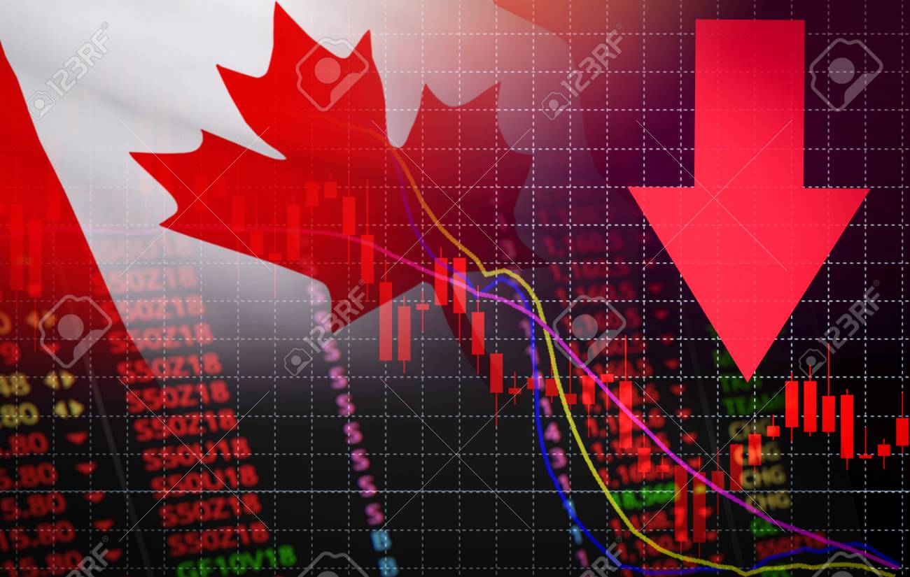 캐나다 증권 거래소 시장 위기 빨간색 시장 가격 하락 차트 가을/주식 분석 또는 외환 차트 그래프 비즈니스 및 금융 자금 위기 배경  빨간색 부정적인 판매 하락 경제 하락 로열티 무료 사진, 그림,