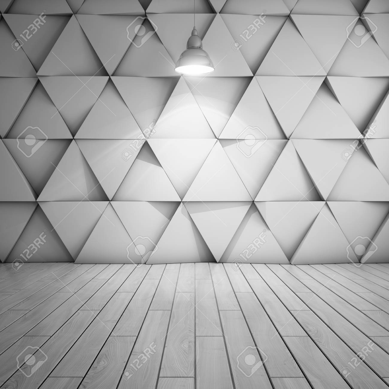 Diseno De Sitio Con La Pared De Estilo Abstracto Ilustracion 3d