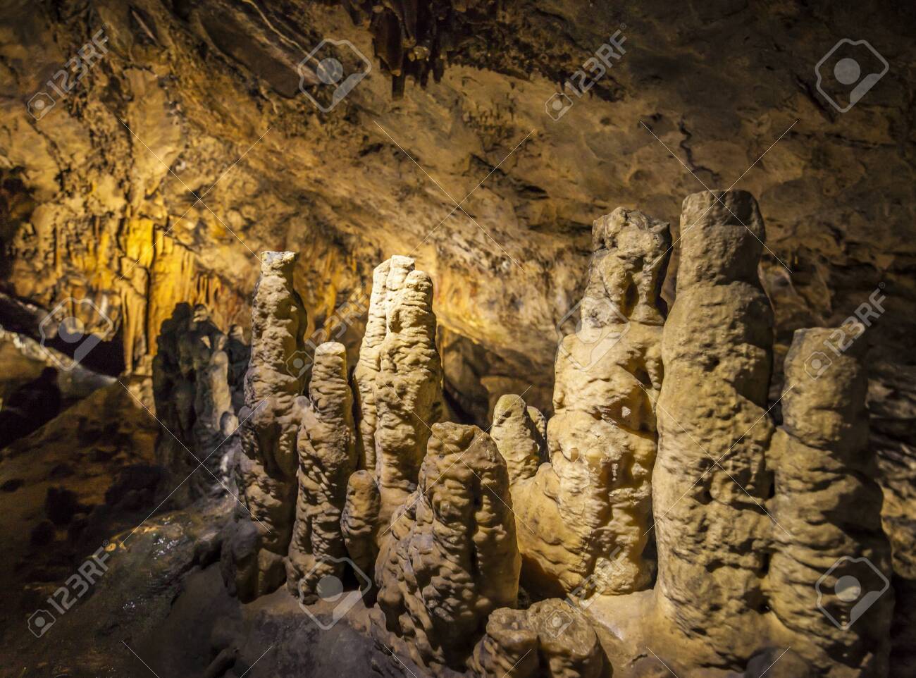 Interior of Han-sur-Lesse cave from Belgium - 136076213 Interior of Han-sur-Lesse cave from Belgium - 136076213